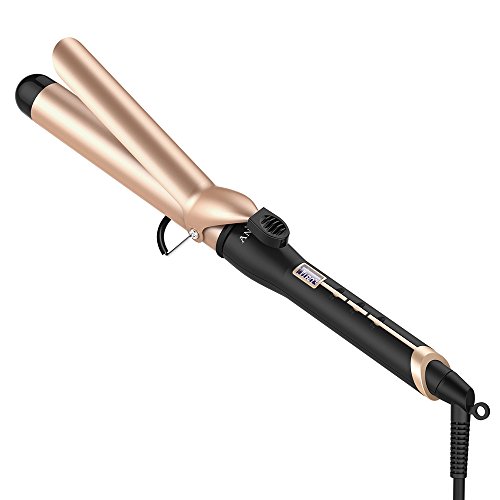 Anjou Curling Iron 1.25 inch with Tourmaline Ceramic Coating, Hair Curling Wand with Anti-scalding Insulated Tip, Hair Salon Curler Waver Maker (200 °F to 410 °F - For All Types of Hair)