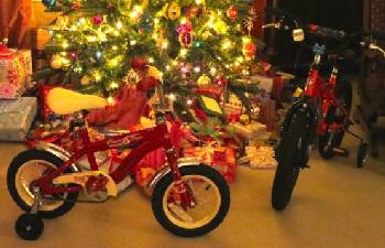 Bicycles remain the most popular kid's gift under the tree.