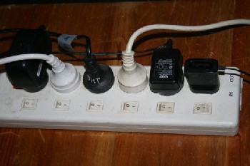 Power strip useful when running a generator