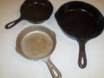 Old cast-iron skillets