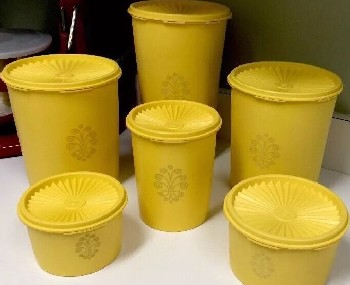 Old Tupperware canisters, 1960s