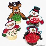 Plastic character Christmas cupcake toppers