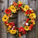 Autumn flower wreath, perfect ot greet your guests at Thanksgiving