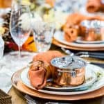 Decorated Thanksgiving dinner table