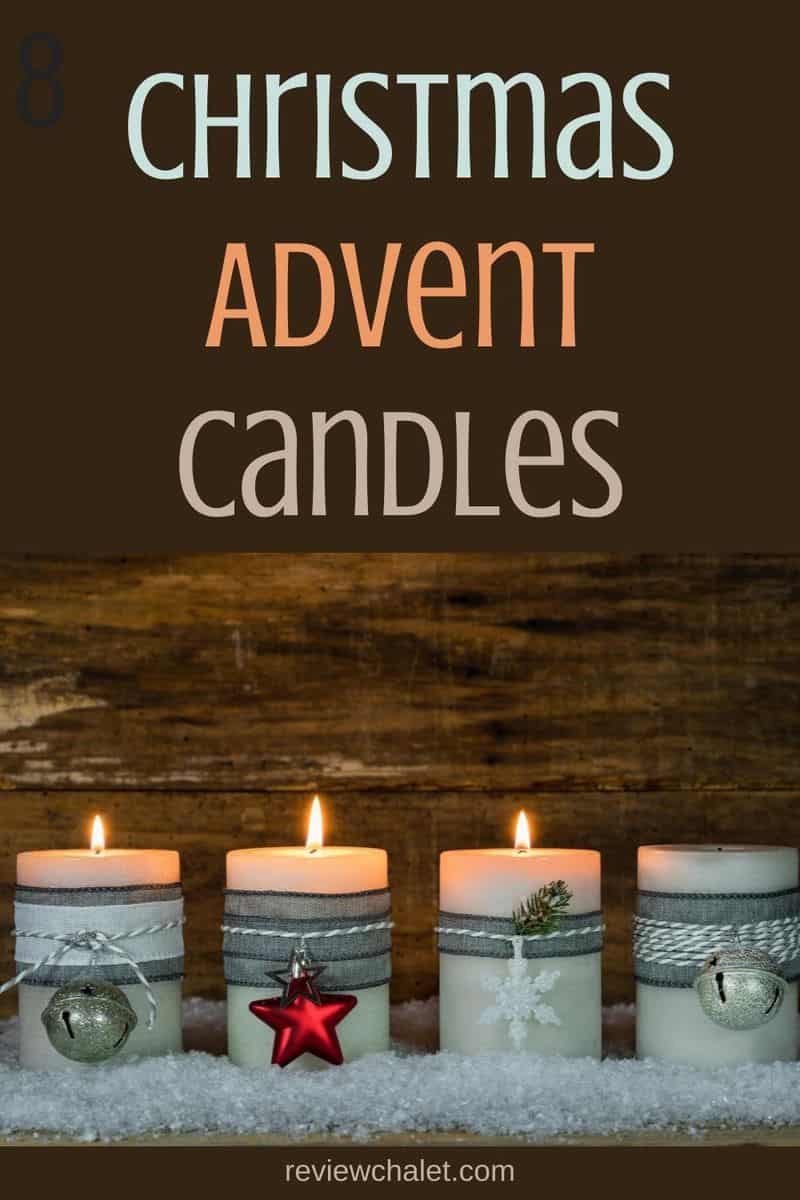 Christmas advent candles - Pinterest image