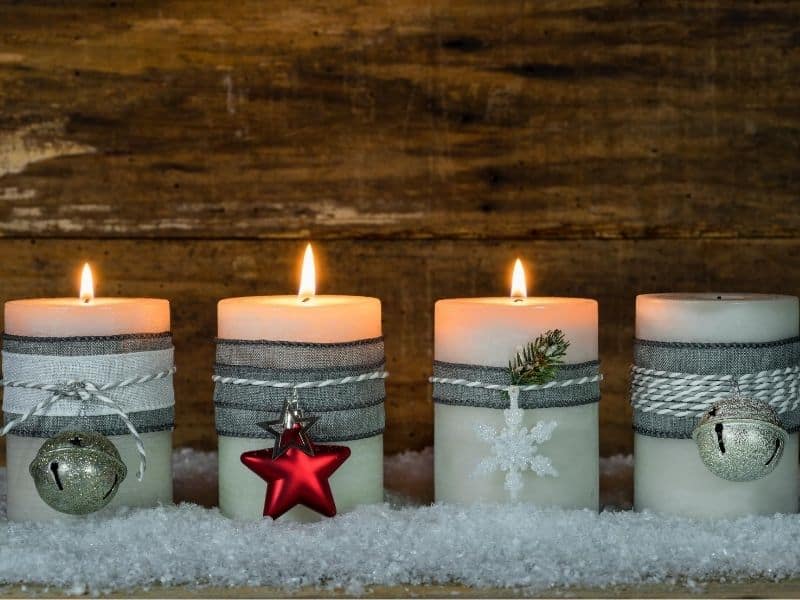 Christmas advent candles
