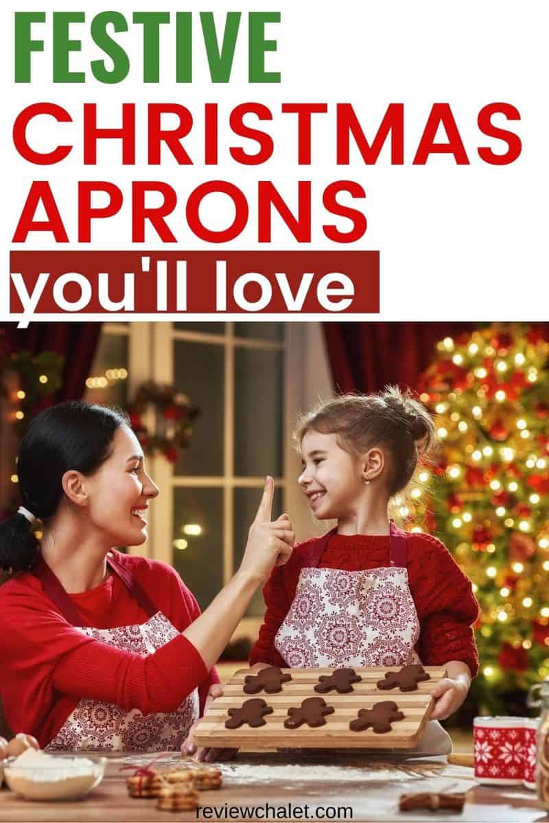 Festive Christmas aprons you'll love this holiday season - Pintererst image